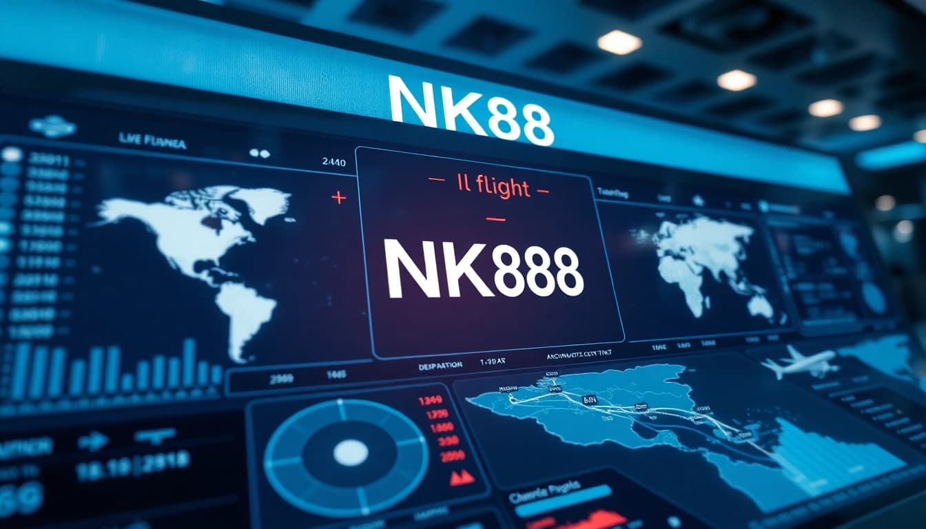 Flight tracking dashboard showcasing NK88 with live data and interactive maps.