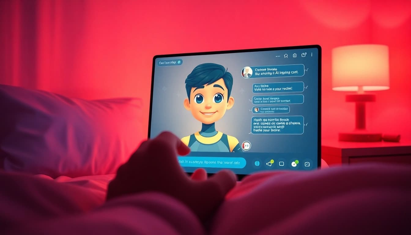 Engaging ai sex chat with a lifelike AI character in a cozy virtual setting.