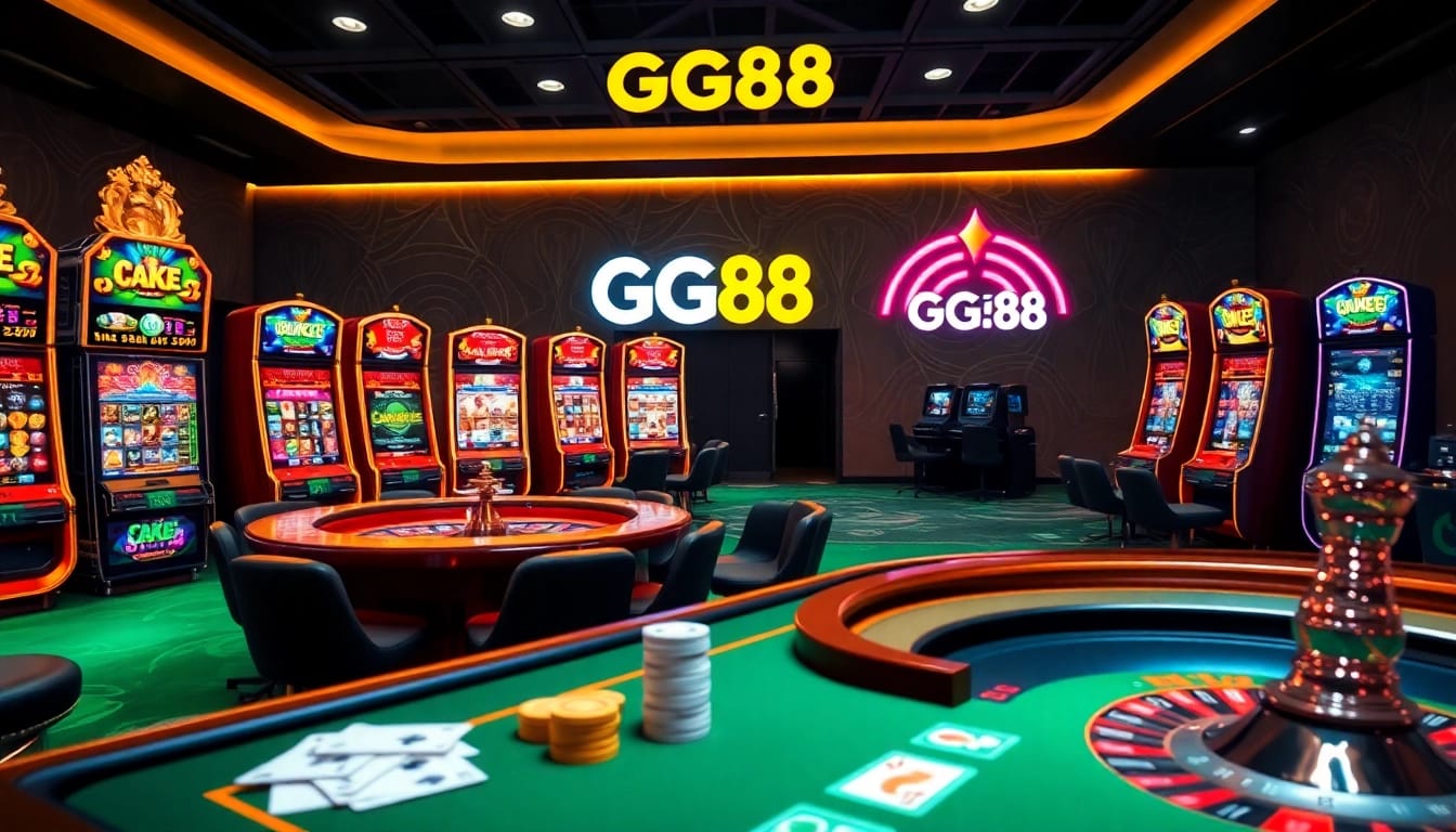 Experience high-stakes gaming at GG88's luxurious poker tables and slot machines.