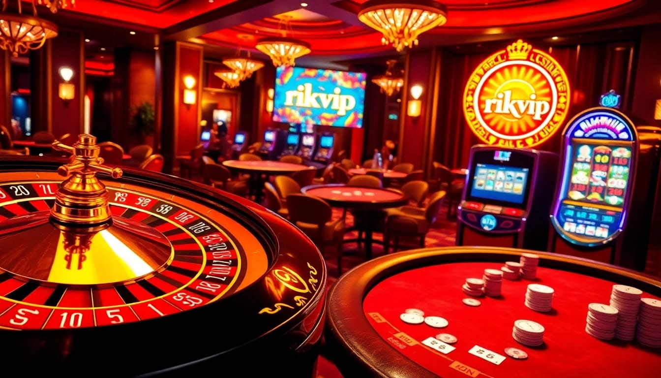 Experience high-stakes excitement at rikvip casino with vibrant gaming tables and thrilling jackpot slots.