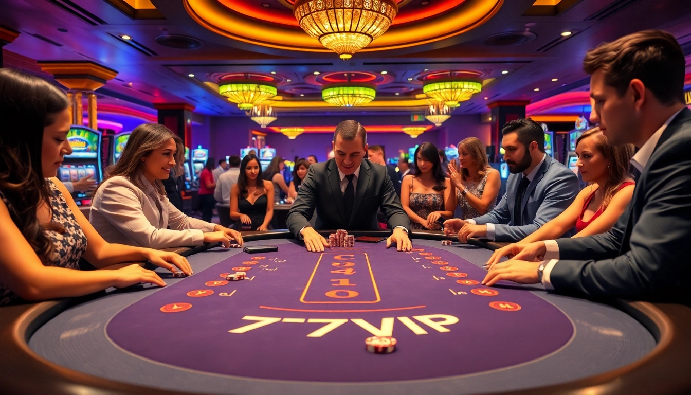 Experience the excitement of 777VIP with vibrant casino games and professional dealers.