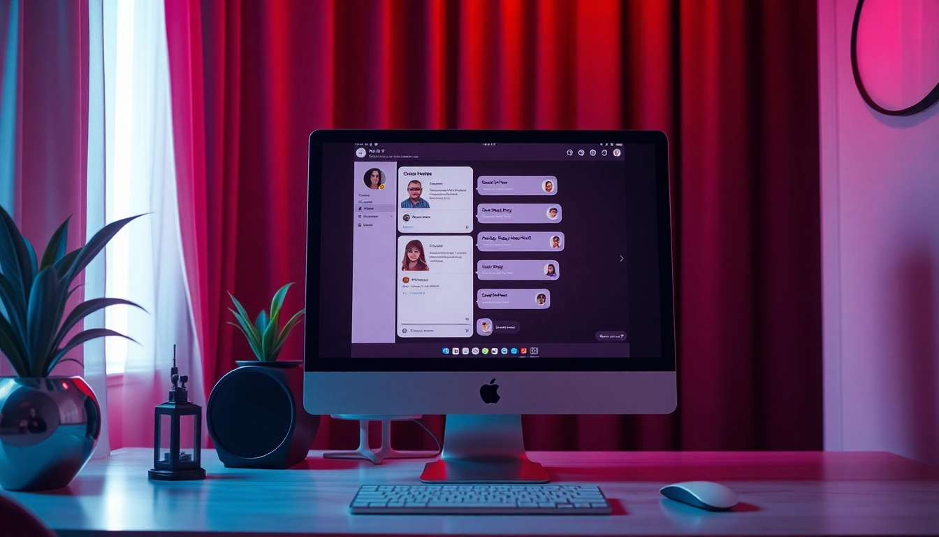 Engaging in free AI porn chat with interactive avatars on a sleek digital platform.