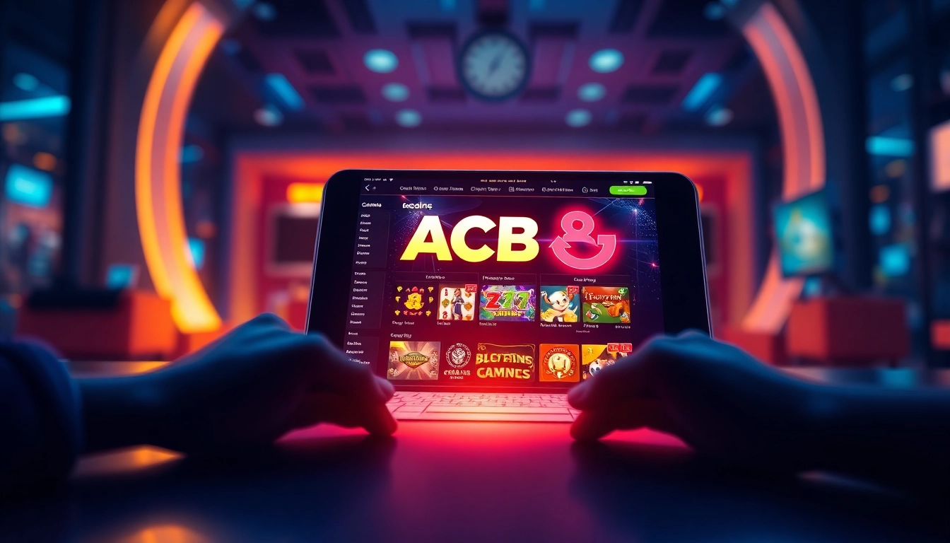 Experience thrilling online gambling with ABC8, featuring vibrant gaming interfaces and dynamic action on https://acb8.buzz/.