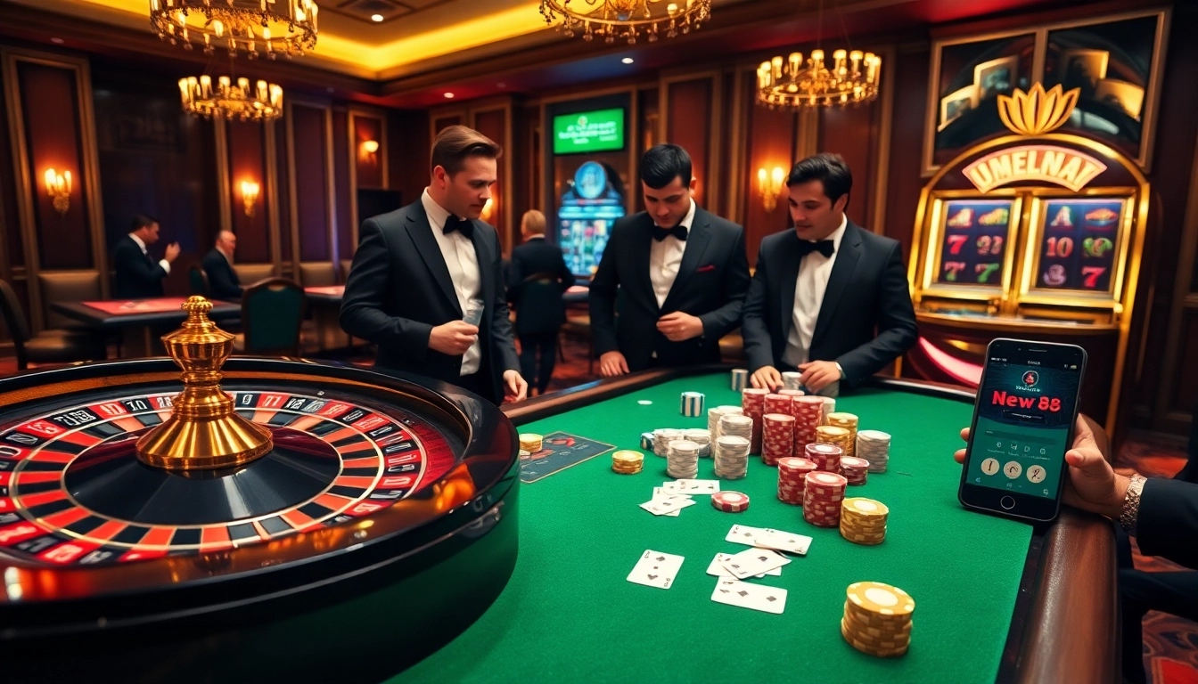 Experience thrilling casino gameplay at https://vnew88.vip/ with exciting poker tables and roulette wheels.