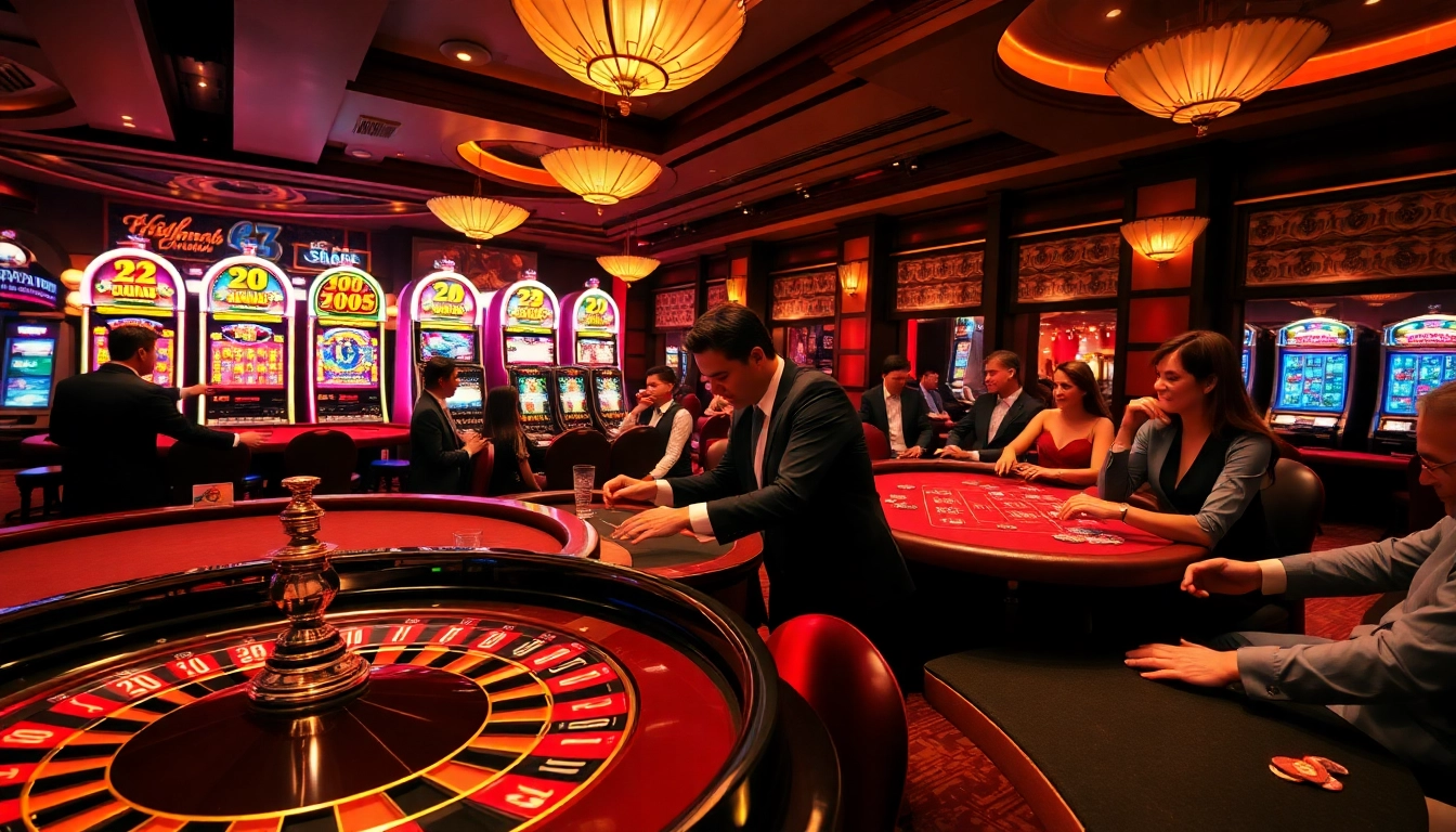 Players enjoying thrilling moments at Tha bet casino with vibrant games and luxurious ambiance.