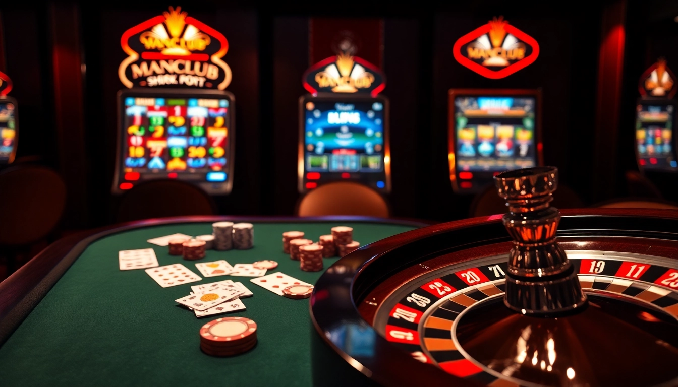 Experience the thrill of gambling at MANCLUB with sophisticated casino elements and luxury ambiance.
