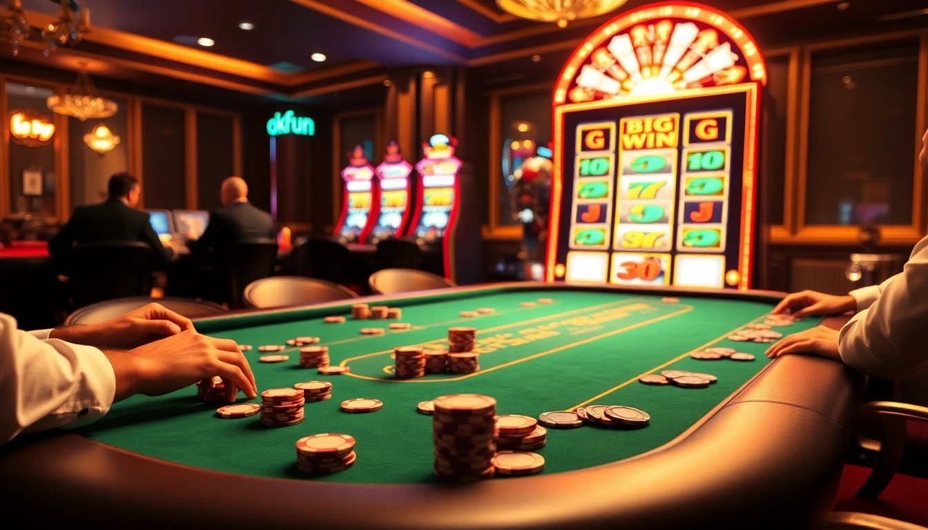 Experience the thrill of gambling at the luxurious okfun casino with vibrant games and exciting players.