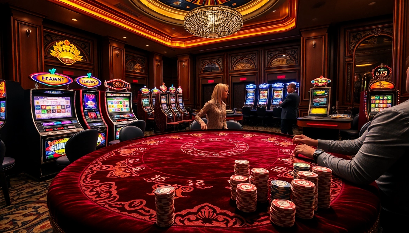 Experience the excitement of 6RWIN with vibrant casino scenes featuring poker chips, tables, and thrilling gameplay.