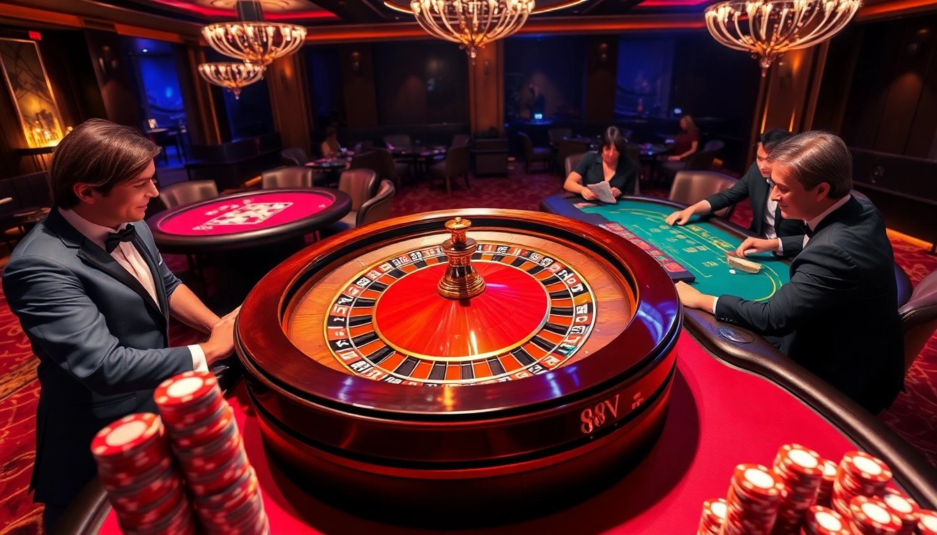 Players celebrating a win at 88vv's luxurious online casino tables filled with excitement and joy.