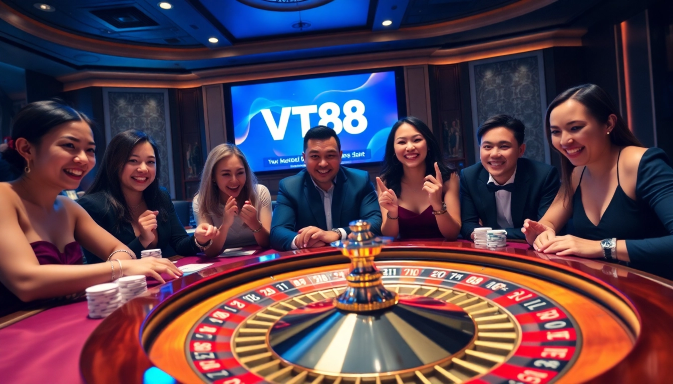 Experience the excitement of VT88 casino with dynamic table games and vibrant players.