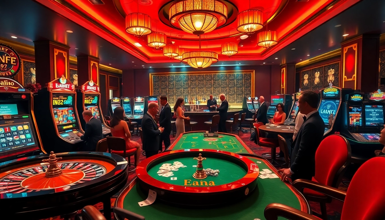 A vibrant casino atmosphere featuring players at a roulette table, highlighting the keyword trang chủ 88i's exciting experience.