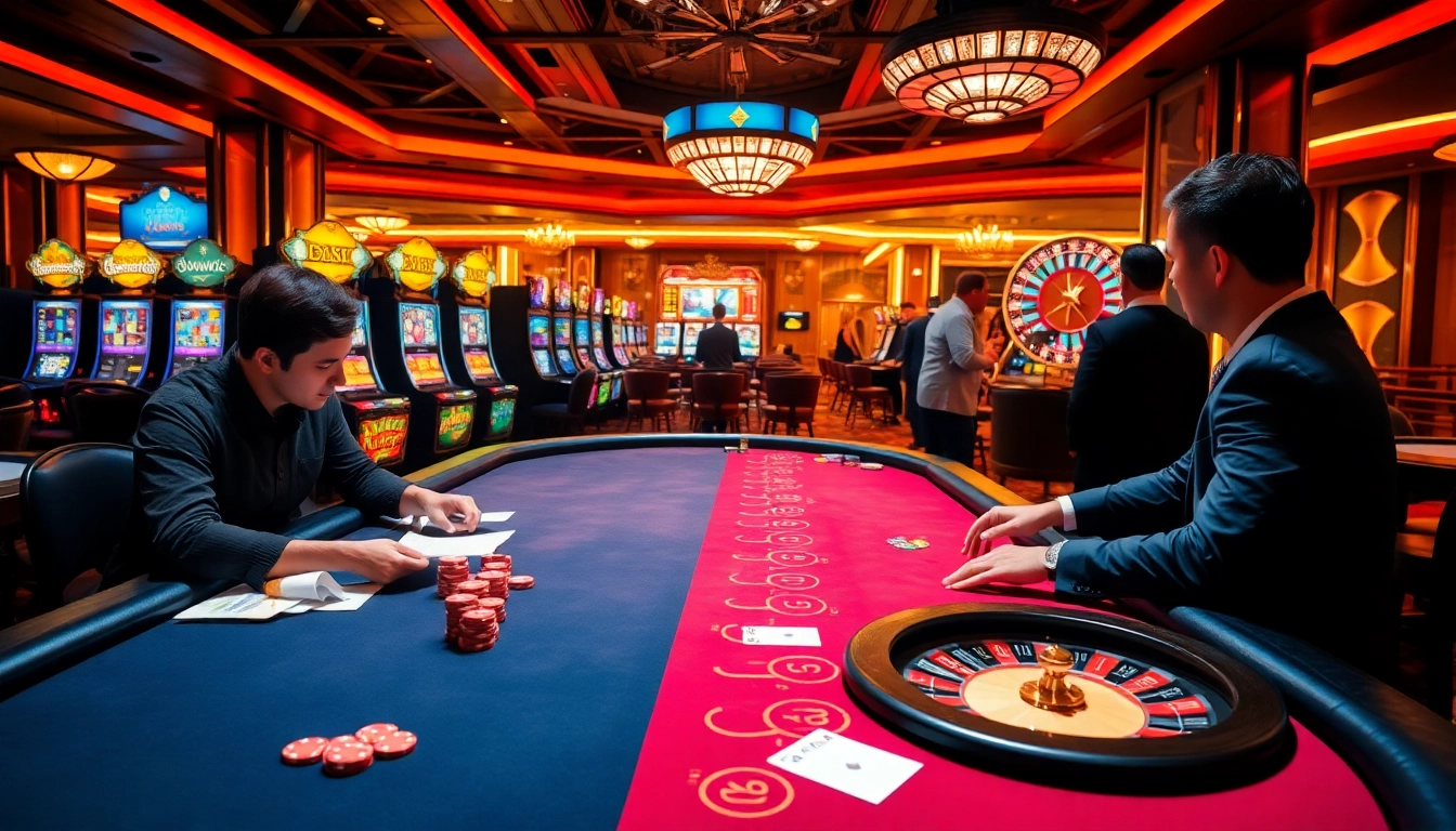Experience the exhilarating action of Luckywin at a luxury casino poker table.