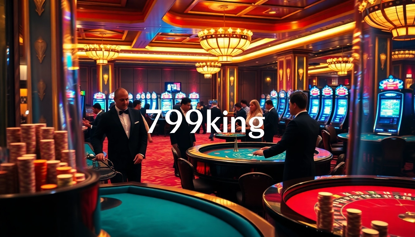 Players enjoying high-stakes games at a luxurious casino, highlighting 79king's glamorous environment.