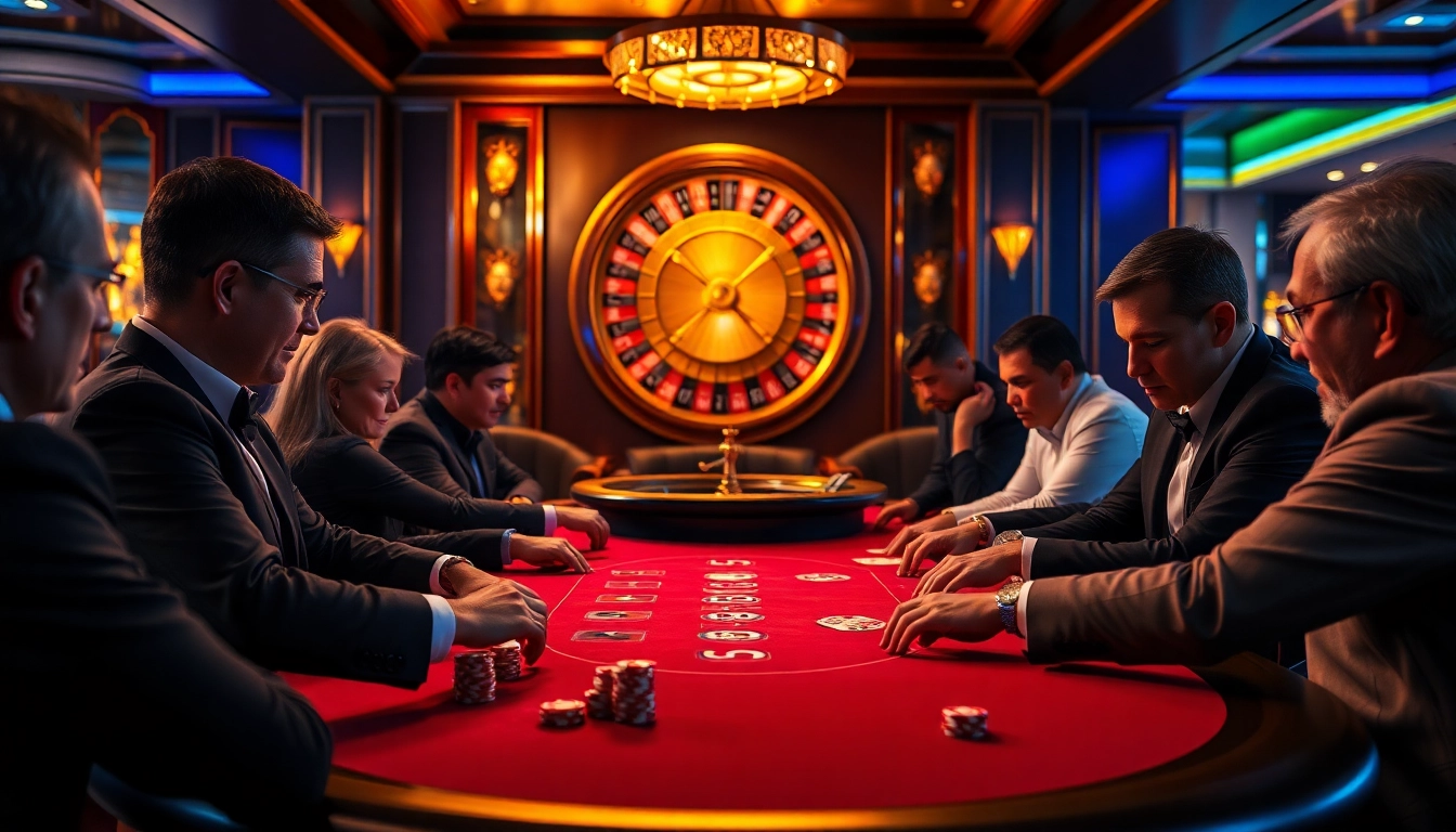 Engaging poker action showcasing skilled players in a thrilling casino setting for xo88t3 bets.