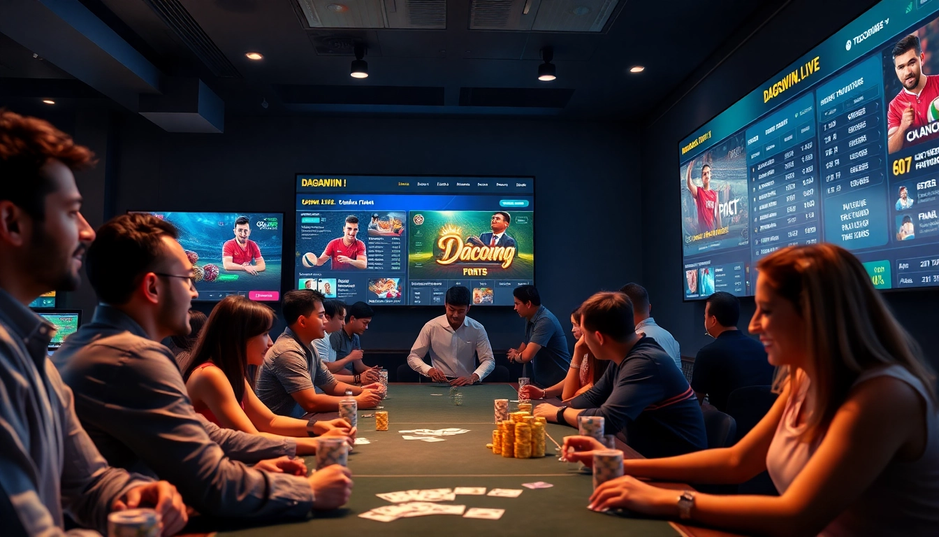 Engaging users on dagawin.live with vibrant online betting experiences, showcasing live sports and casino action.