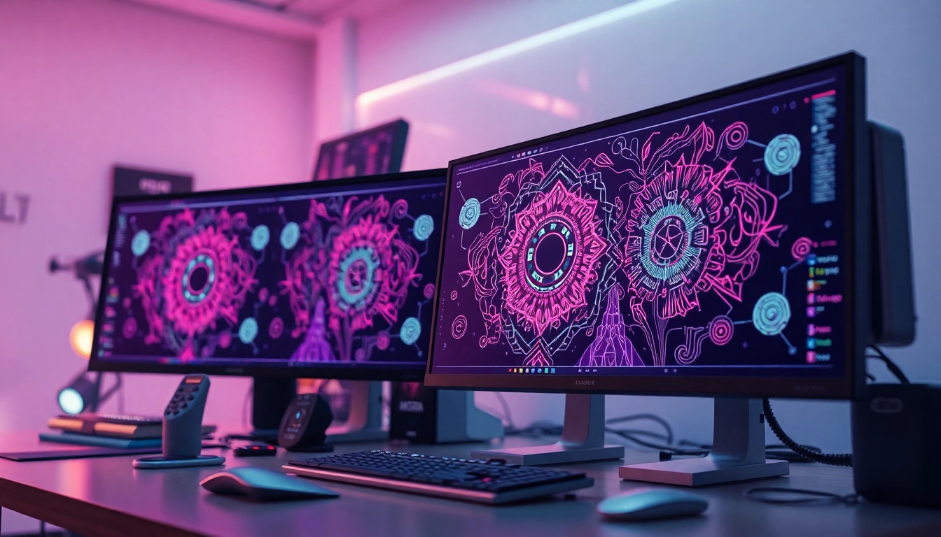 Futuristic AI NSFW image generator interface showcasing creative digital artwork.