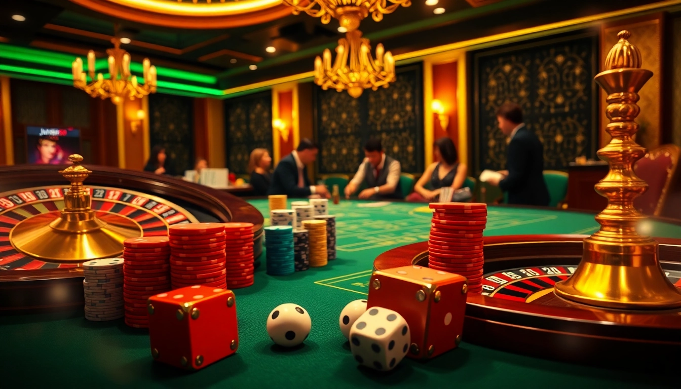 Experience high-stakes poker action at https://jun88pl.com/ with an elegant gaming table.