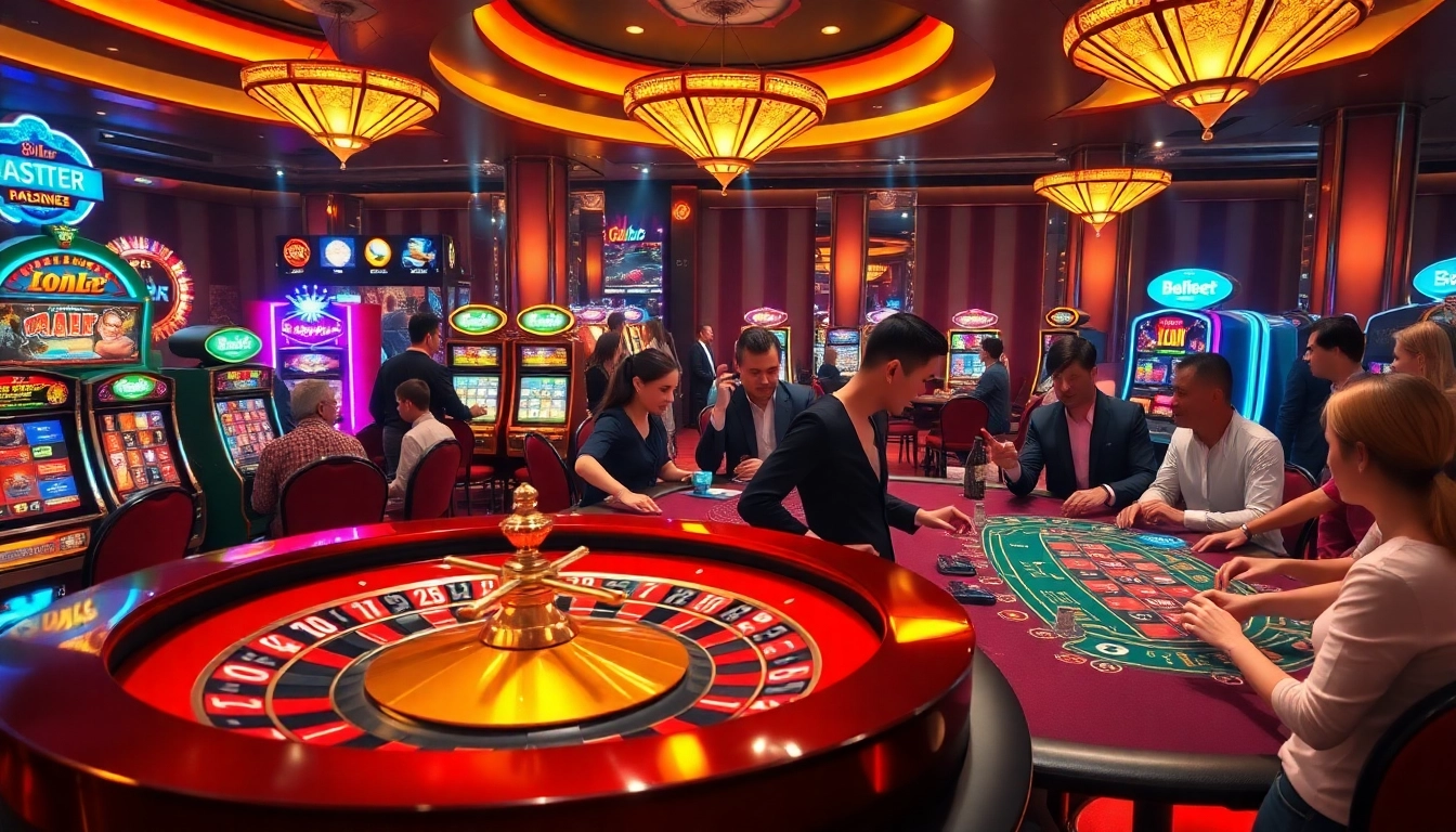 Players engaging in a high-stakes game at 8kbet's luxurious casino scene.