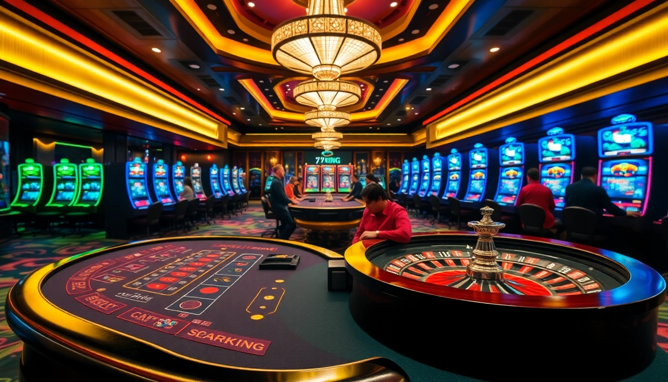 Engaged players enjoying excitement at the 79KING casino tables with vibrant games.