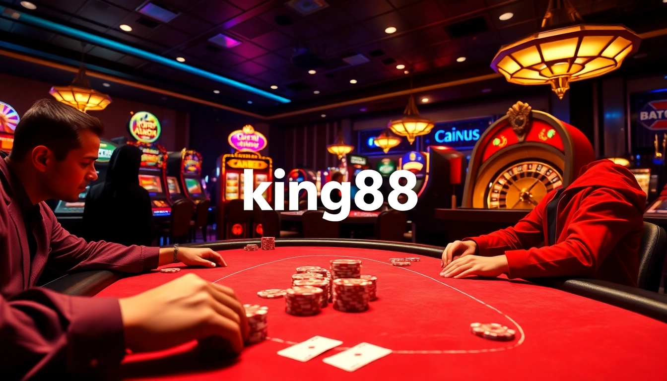 Experience the excitement of king88 casino gaming with vibrant tables and thrilling action.