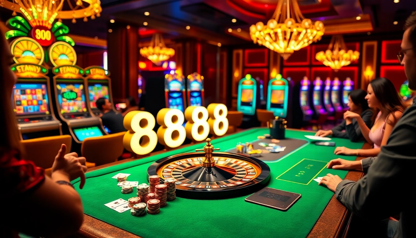 Exciting casino gameplay with 888new poker chips and roulette wheel, capturing the thrill of gambling.