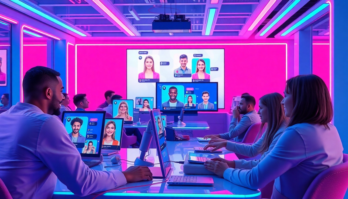 Explore best nsfw ai chatbots in an engaging digital workspace, showcasing modern tech and vibrant interactions.