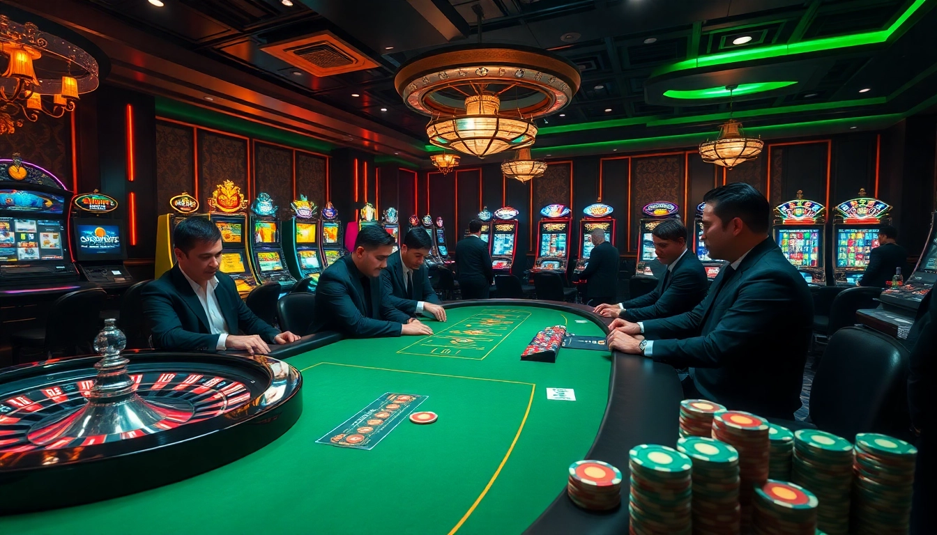 Engaged players at a SODO66 casino table, showcasing excitement and professional gambling skills.