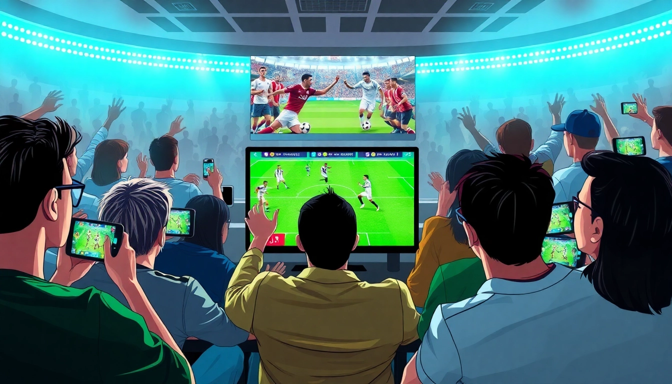 Exciting community of fans streaming live matches on joemadfan.com with diverse backgrounds.