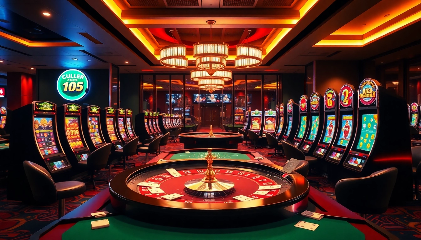 An engaging online gambling scene on https://mk8th.net/ featuring poker tables and slot machines that showcase thrilling gaming experiences.