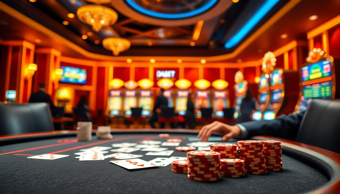 DABET offers an engaging gaming experience with vibrant casino tables and immersive online betting.