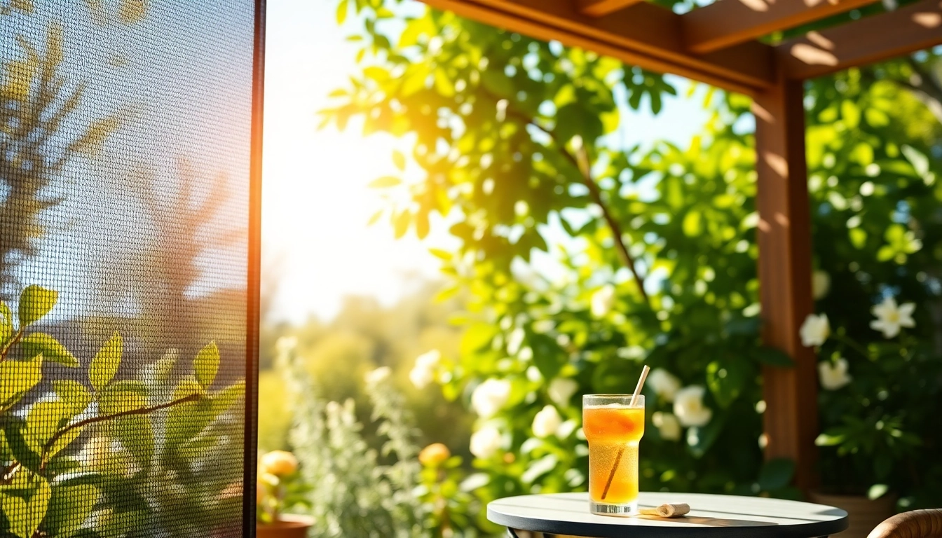 Flyscreenmaxx showcasing a fly screen installation, enhancing garden comfort and style.