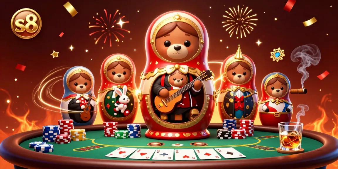 Experience thrilling s8 action with animated bears and vibrant casino elements.
