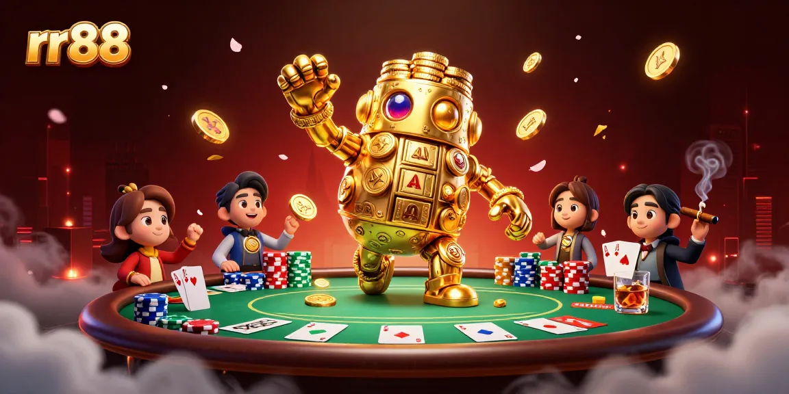 Experience thrilling gaming action at rr88 with golden golem and vibrant poker scene.